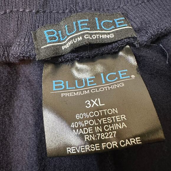 Blue Ice Premium Navy Blue Classic Drawstring Joggers Sweatpants Size 3x - Picture 4 of 5